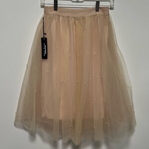 HAUTE MONDE Feminine mauve PINK Elastic waistband lined Tutu TULLE Midi
SKIRT
